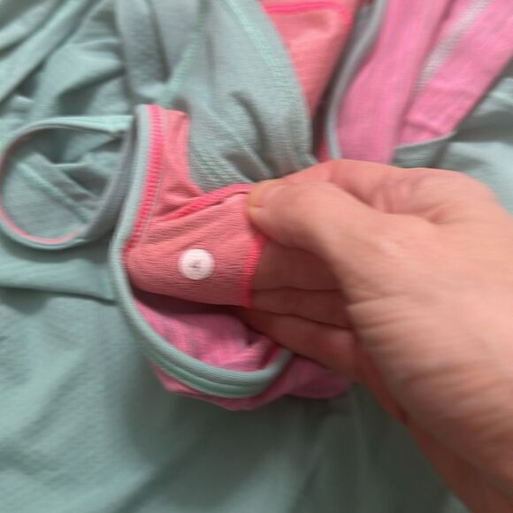 Lululemon green pink tank sports bra 4 - Picture 4 of 5